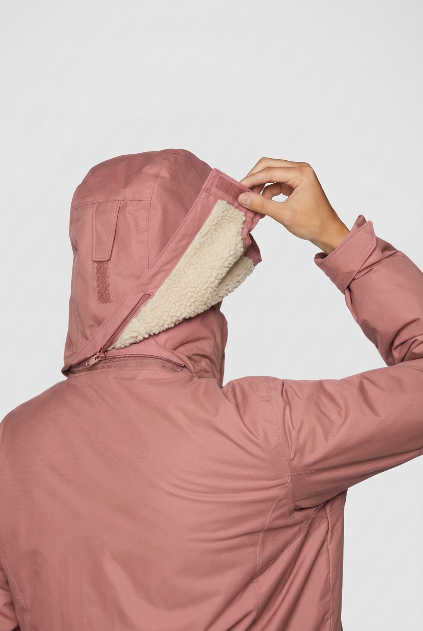 Capuche ajustée Columbia rose agave, visuel recoloré