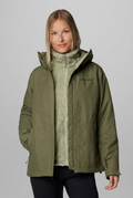 Blouson Columbia kaki ouvert de face, visuel retouché