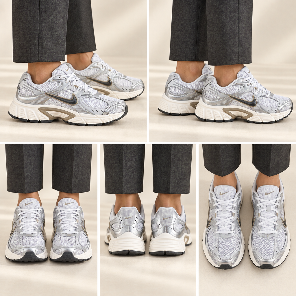 Montage généré des Nike V5 VNR portées sous cinq angles