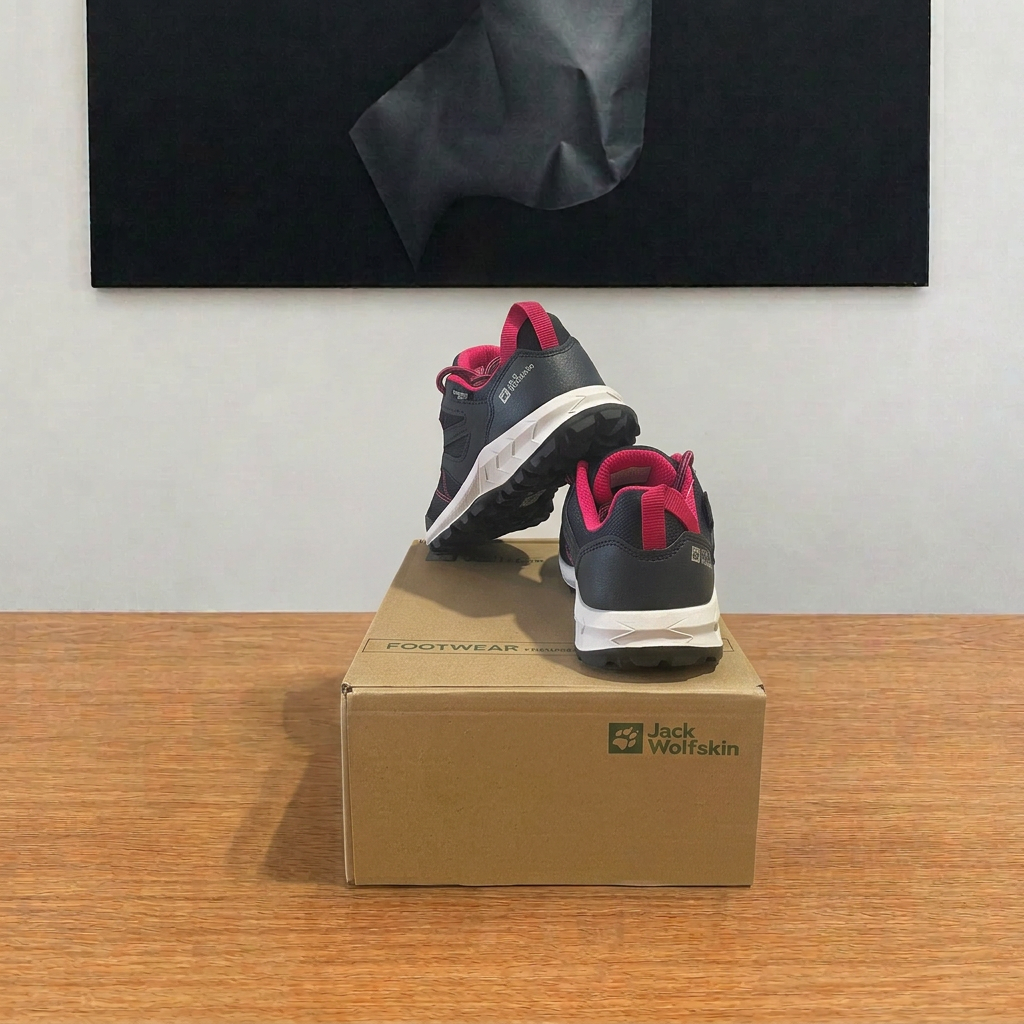 Jack Wolfskin enfant vue arrière, boîte centrée sans étiquettes, image retouchée