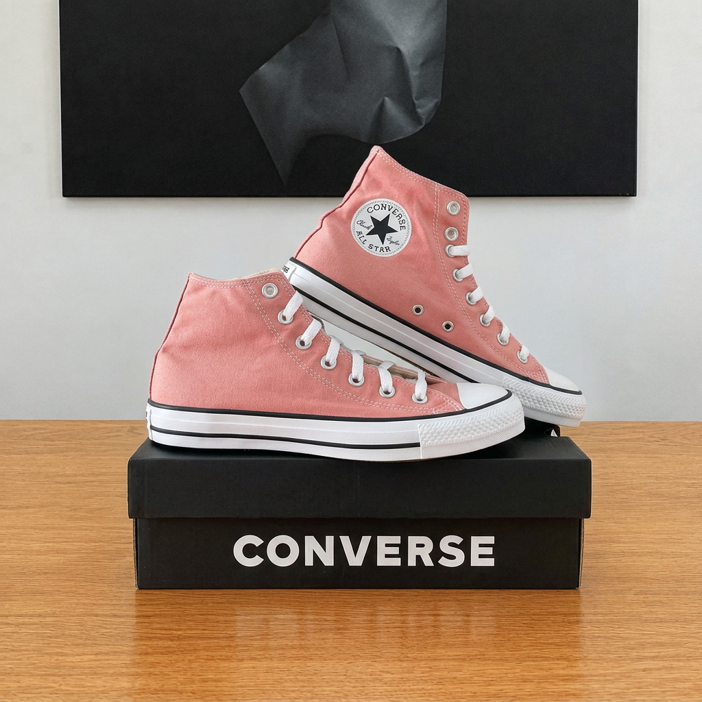 Converse All Star montantes vieux rose, photo de profil recentrée