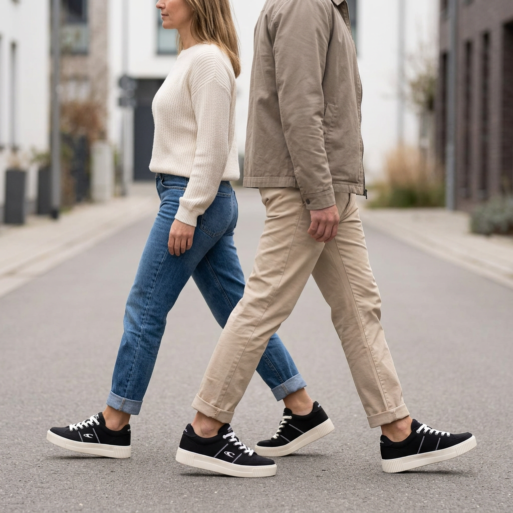 Illustration générée d’une femme et d’un homme de profil portant les O’Neill Sunset CVS Low