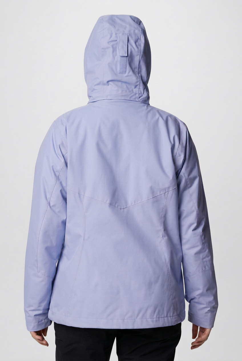 Blouson Columbia bleu-violet clair, dos, coloris simulé
