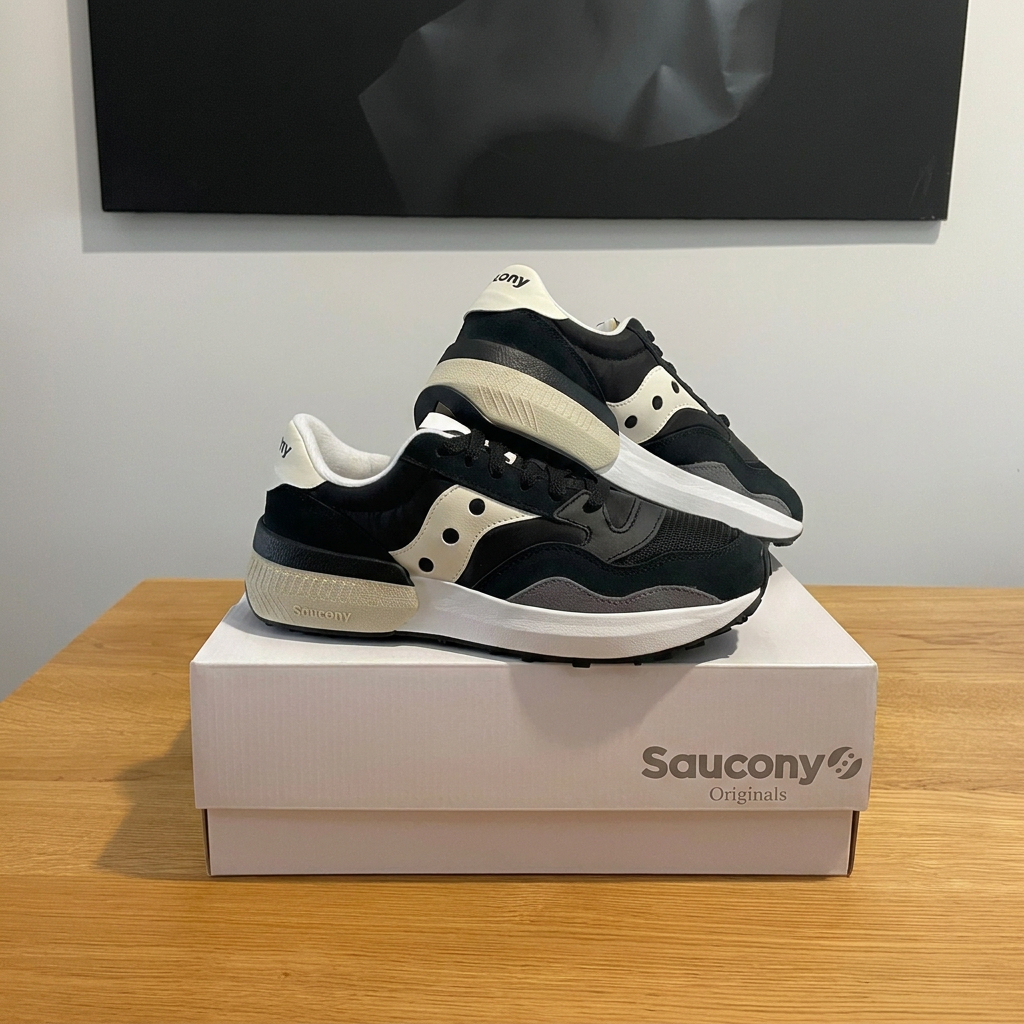 Saucony Jazz NXT noires et écrues, photo 1 recentrée