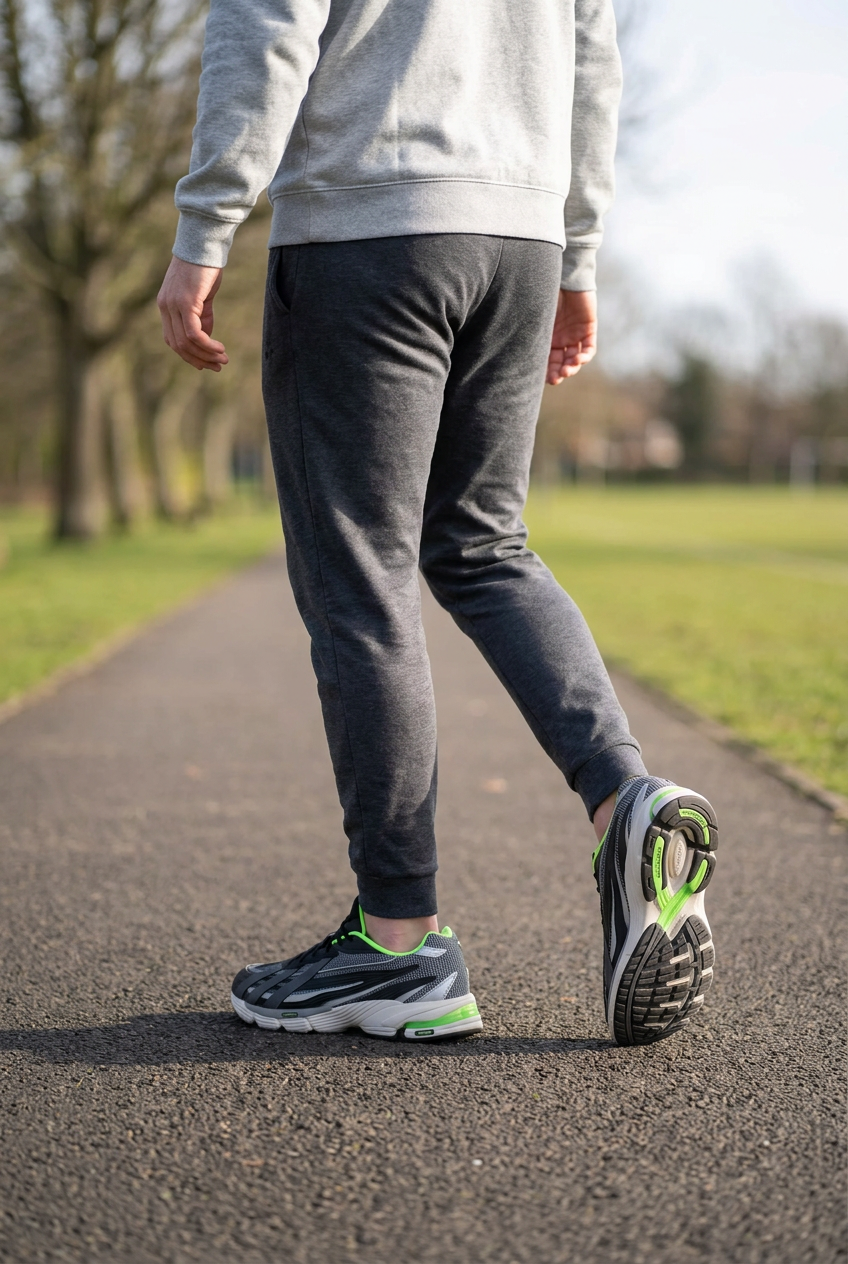 Homme en tenue sportive portant les Orketro, illustration générée