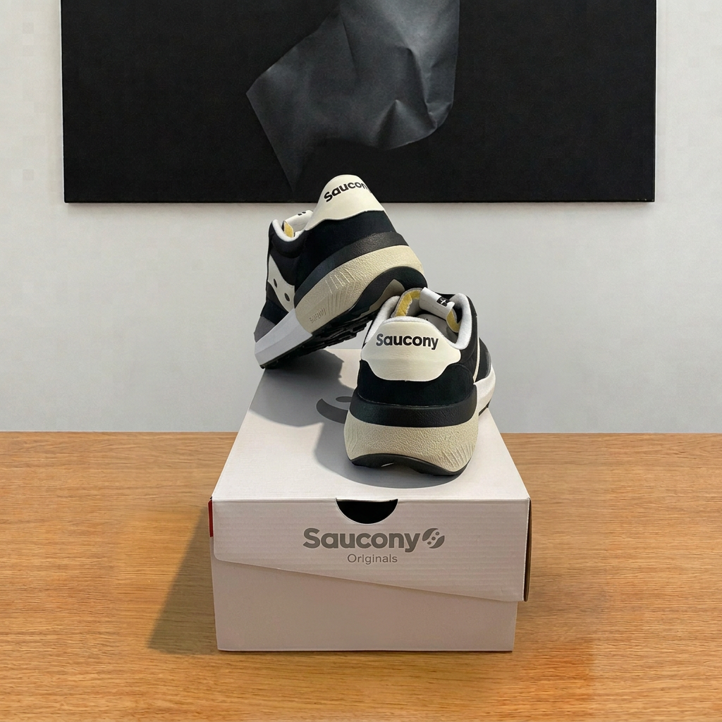 Saucony Jazz NXT noires et écrues, photo 2 retouchée