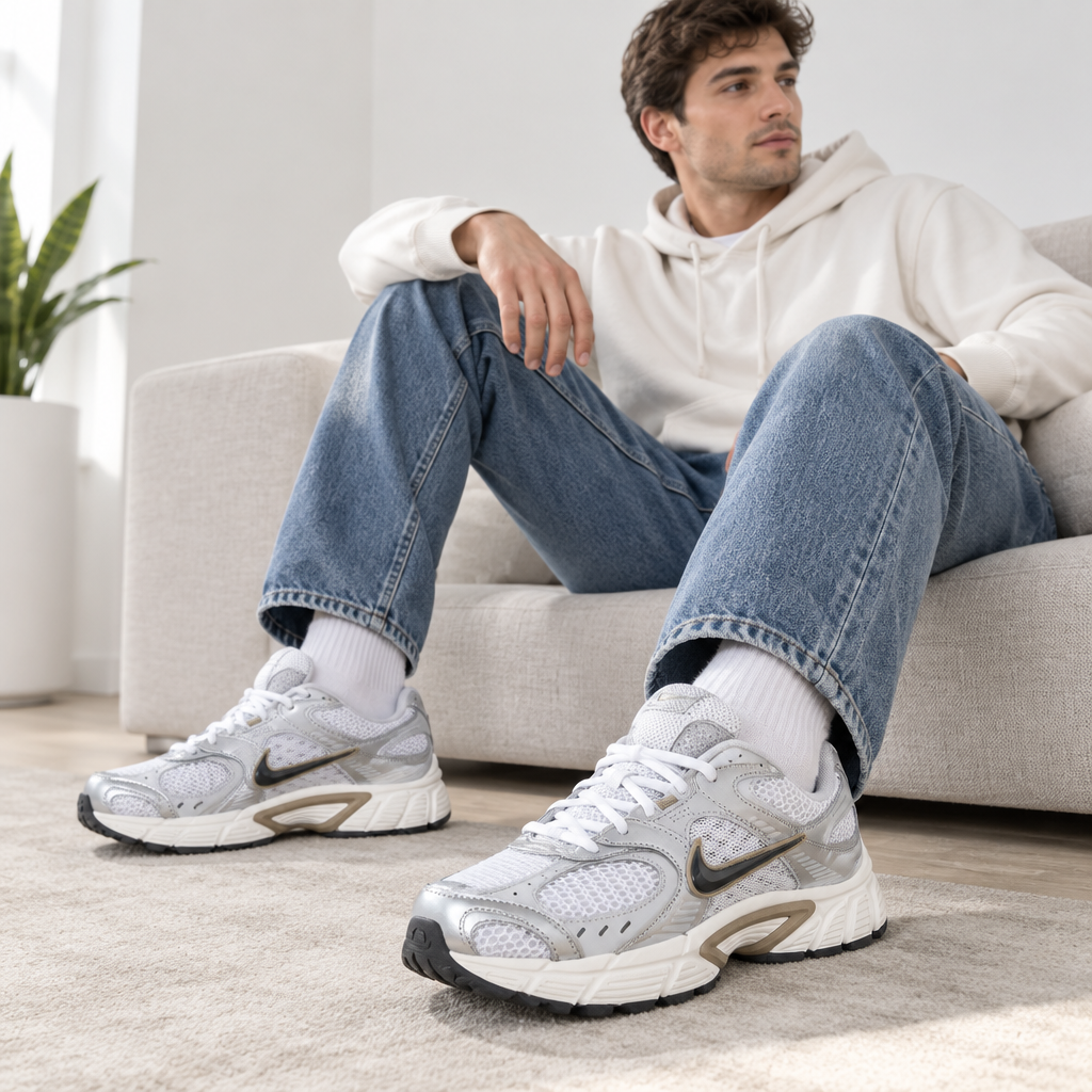 Visuel généré des Nike V5 VNR portées par un homme de 20 à 30 ans