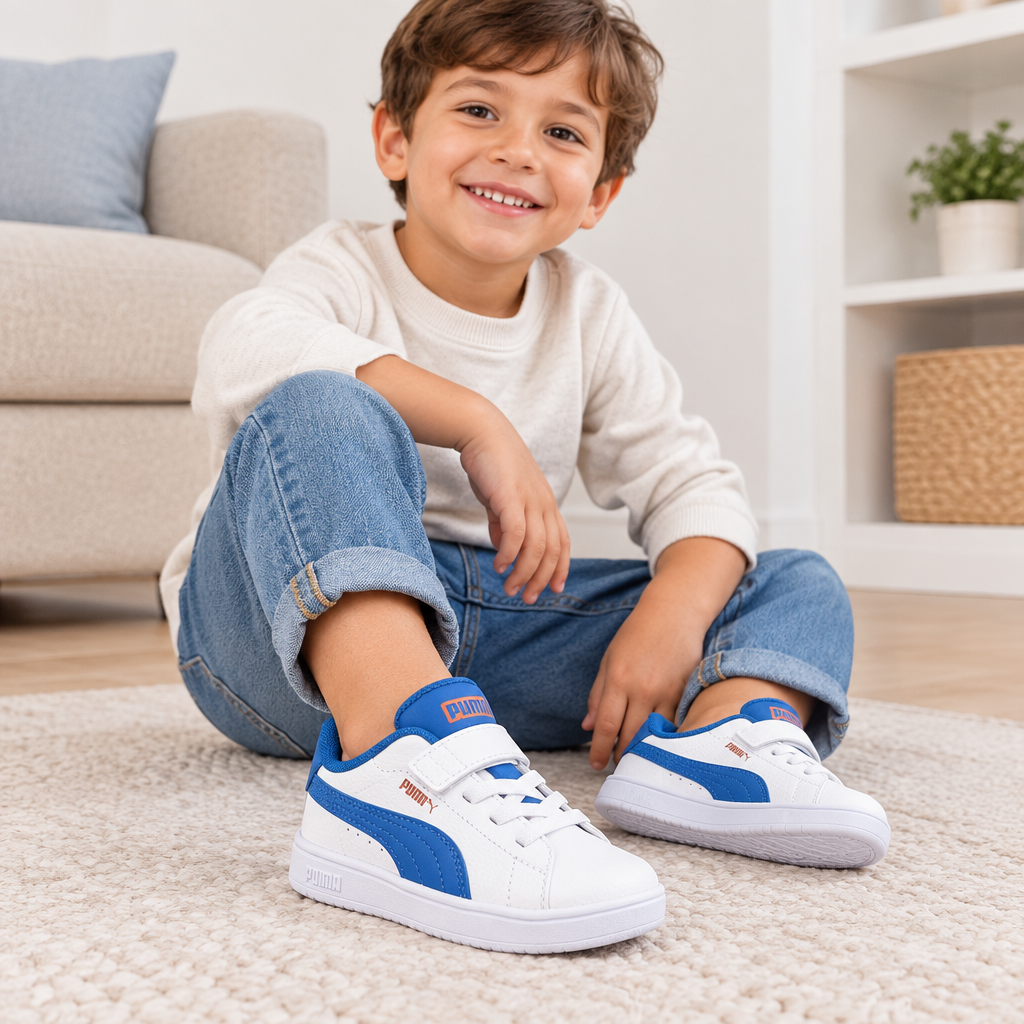 Visuel généré des Puma Ballkid portées par un jeune garçon
