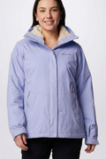 Blouson Columbia bleu-violet clair, vue de face, coloris simulé