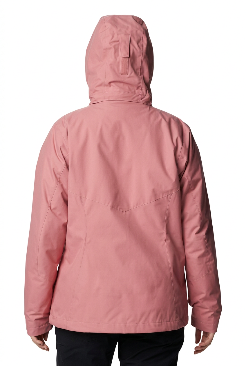 Blouson Columbia rose agave, vue de dos, visuel retouché