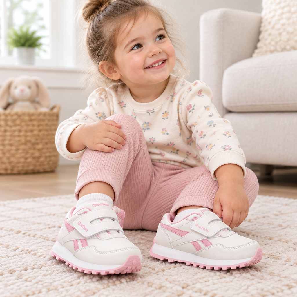 Visuel généré des Reebok Royal Rewind Run portées par une petite fille